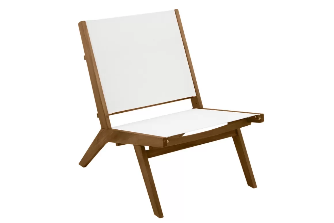 Miliboo Lounge-Gartensessel aus Massivholz MALIBU