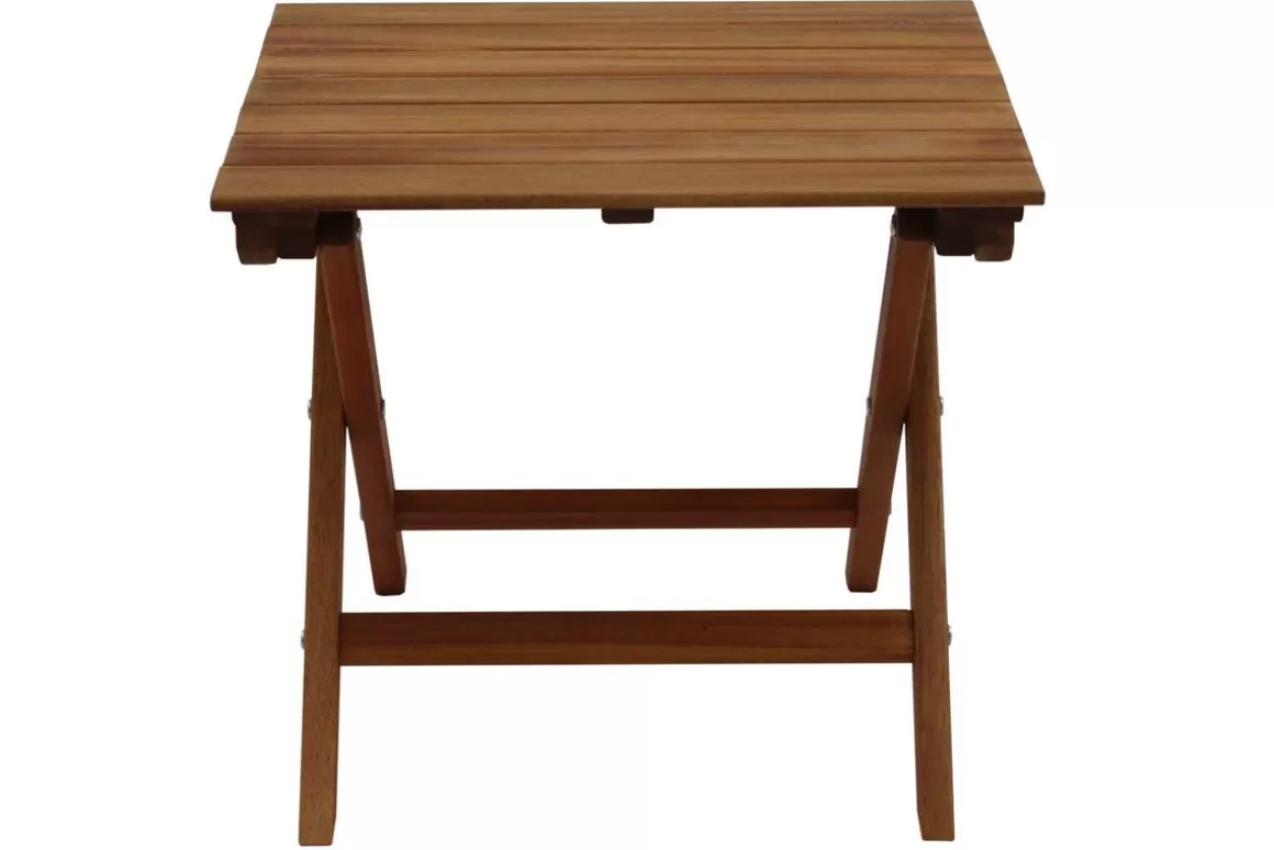 Miliboo Niedriger Gartentisch aus Massivholz zusammenklappbar B40 x T40 cm ITZA