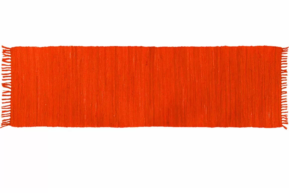 Miliboo Orangefarbener Teppich für den Flur 60 x 200 cm AUBAGNE