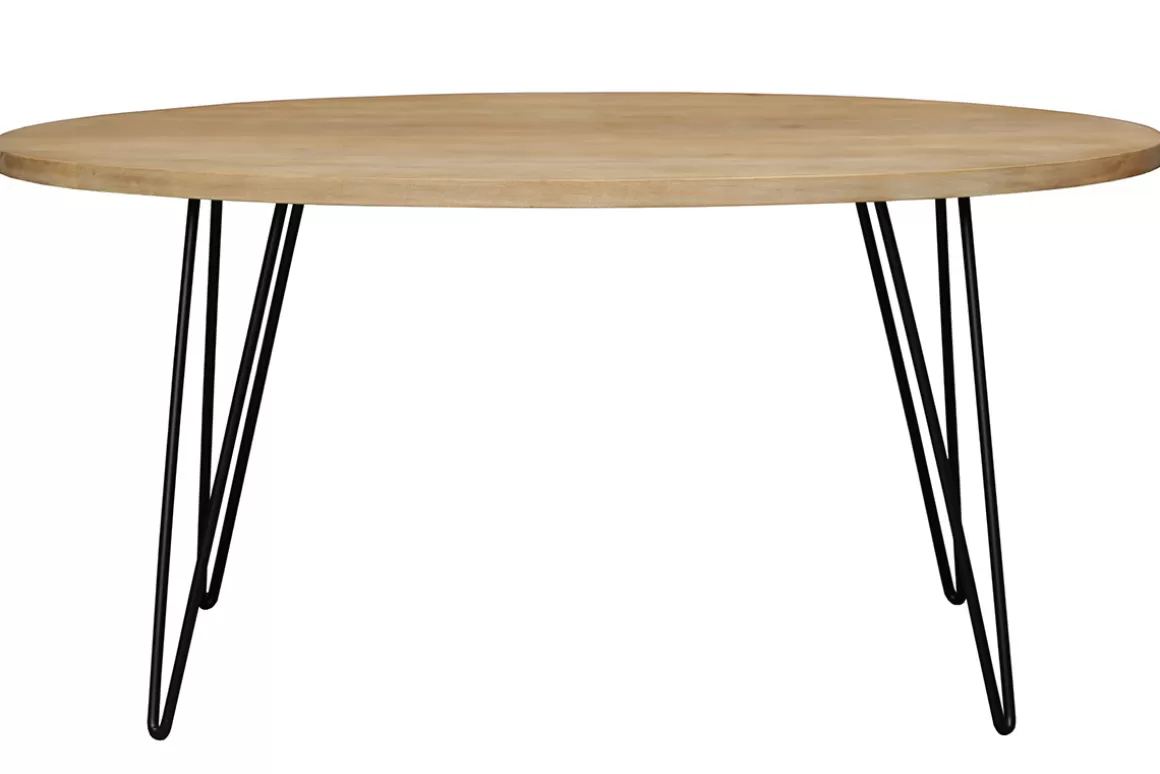 Miliboo Ovaler Esstisch aus massivem Mangoholz L160 cm VIBES