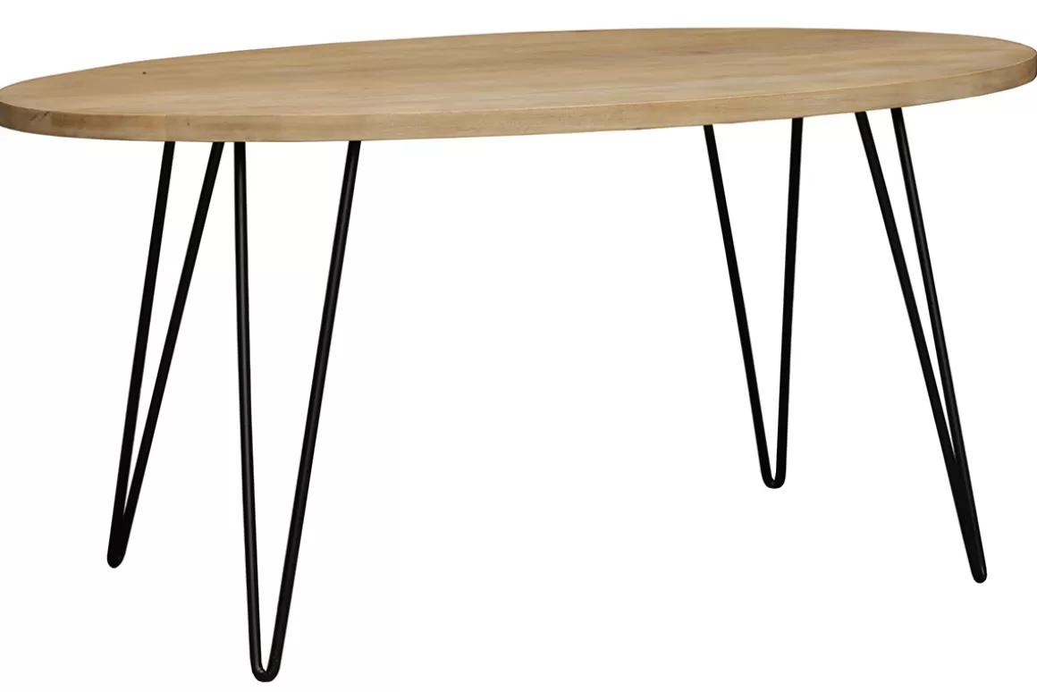 Miliboo Ovaler Esstisch aus massivem Mangoholz L160 cm VIBES