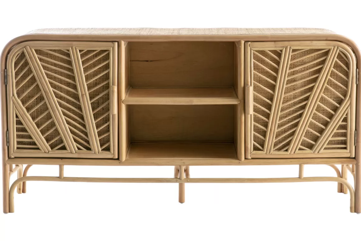 Miliboo Rattan-Sideboard mit 2 Türen GALON
