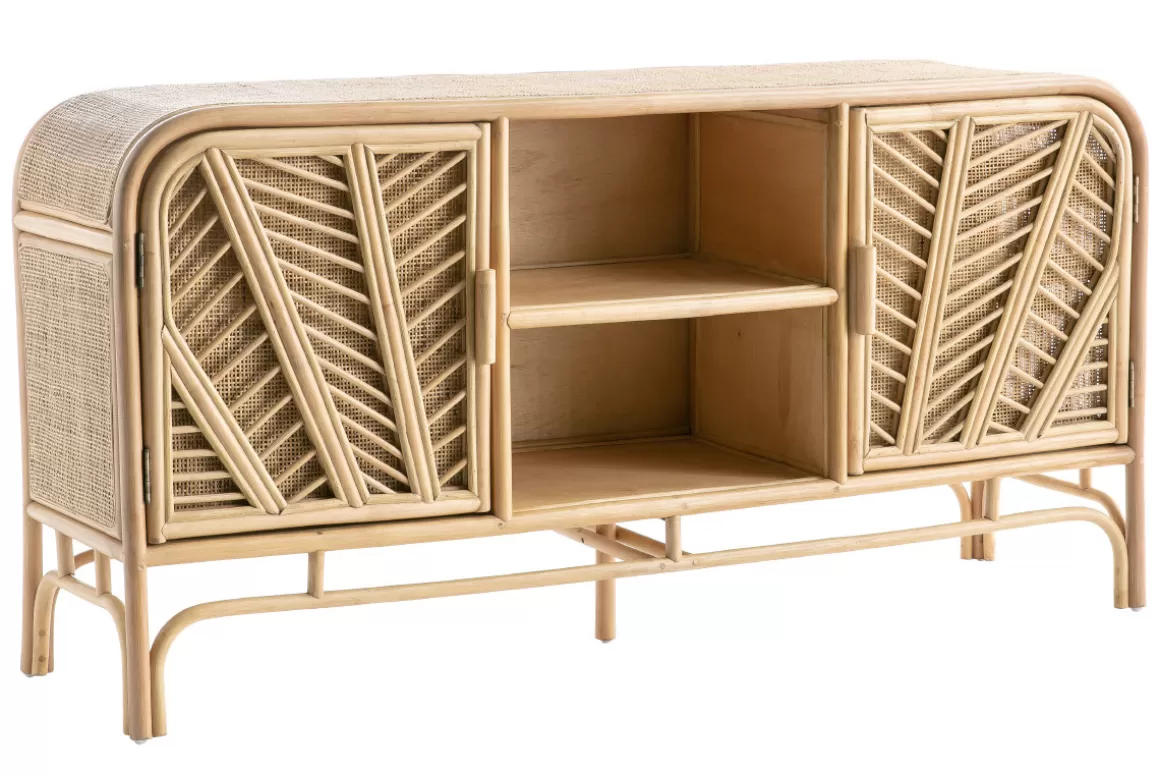 Miliboo Rattan-Sideboard mit 2 Türen GALON