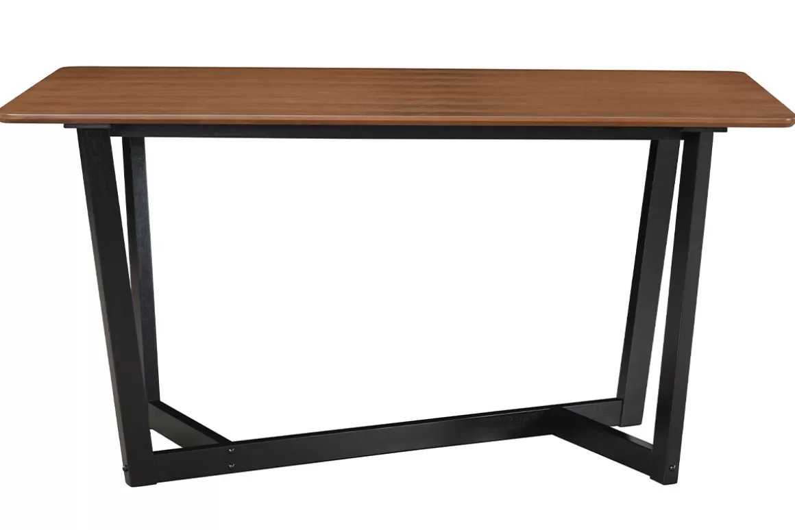 Miliboo Rechteckiger Design-Tisch aus Nussbaum und schwarz gebeiztem Holz L150 cm KOUK