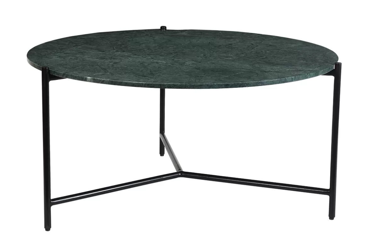 Miliboo Runder Couchtisch aus grünem Marmor D 90 cm BUMCELLO