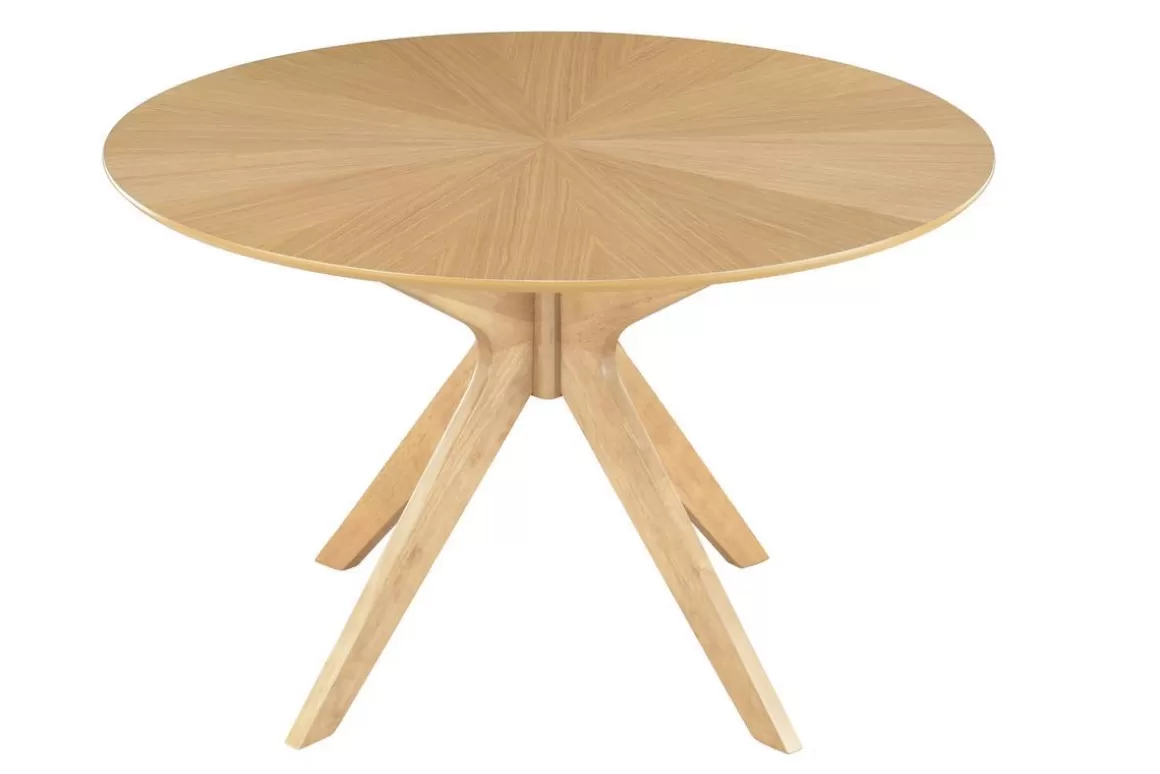 Miliboo Runder Design-Esstisch aus Eiche D120 cm DIELLI