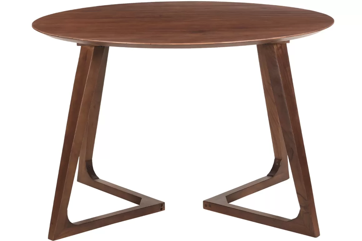 Miliboo Runder Design-Tisch aus Massivholz L115 cm BANDOL
