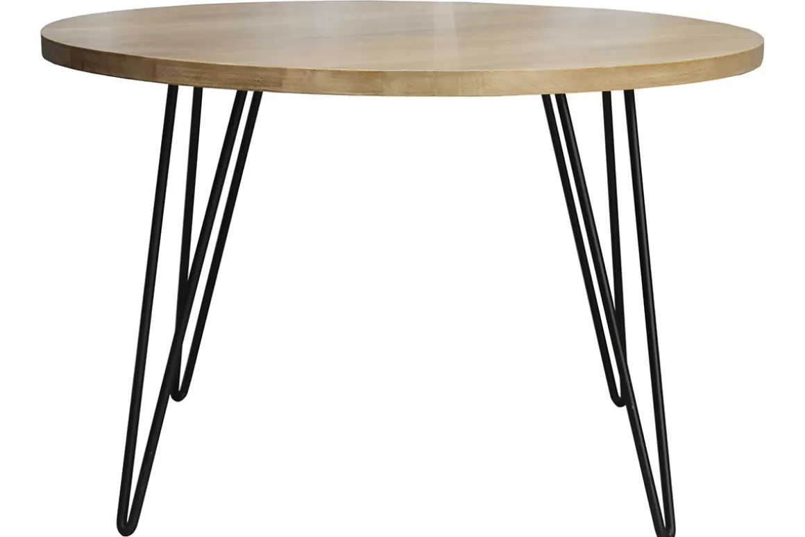 Miliboo Runder Esstisch aus massivem Mangoholz D116 cm VIBES