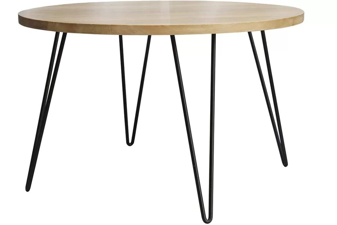 Miliboo Runder Esstisch aus massivem Mangoholz D116 cm VIBES