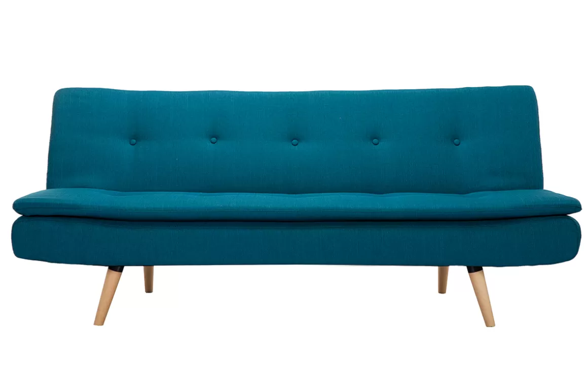 Miliboo Schlafsofa 3-Sitzer blaugrün SENSO