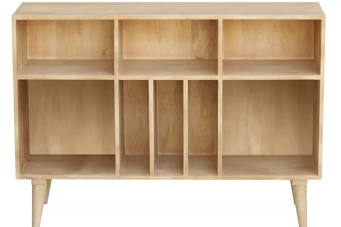 Miliboo Sideboard Ablageschrank für Flaschen oder Platten aus Mangoholz ISIDRO