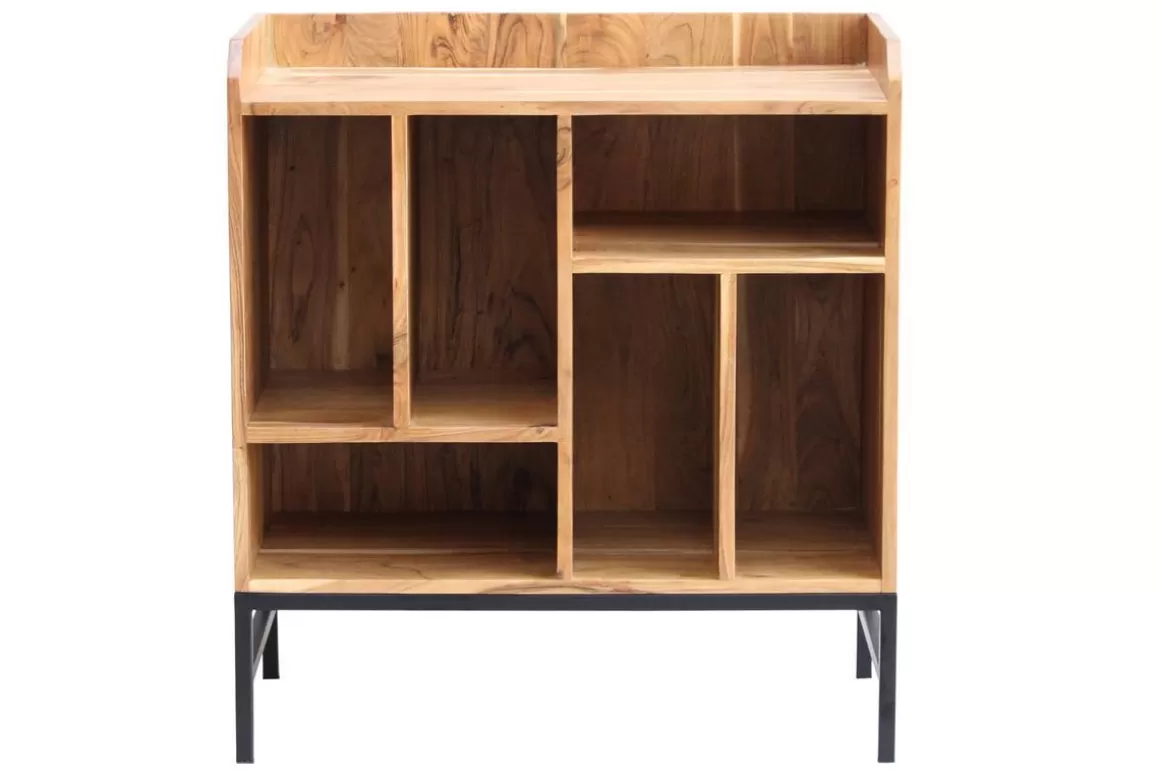 Miliboo Sideboard für Schallplatten aus Akazienholz und Metall BLUES