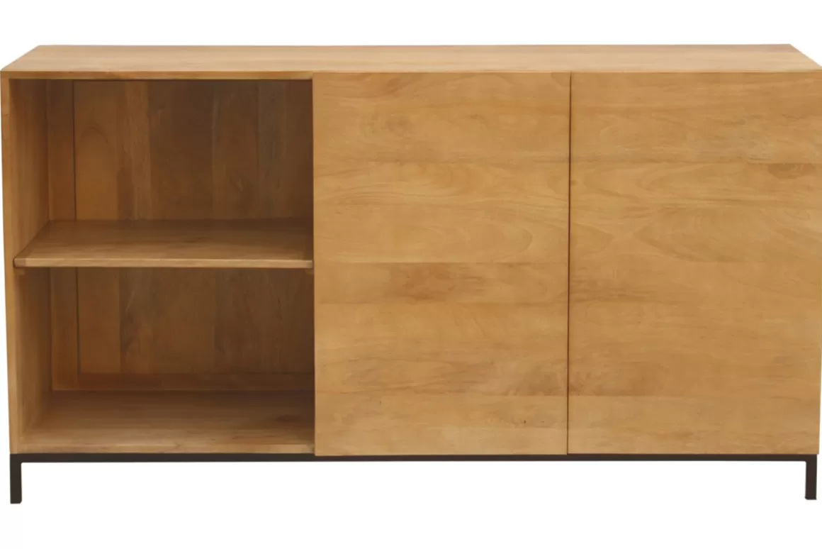 Miliboo Sideboard Industrie-Stil Mangoholz und Metall YPSTER