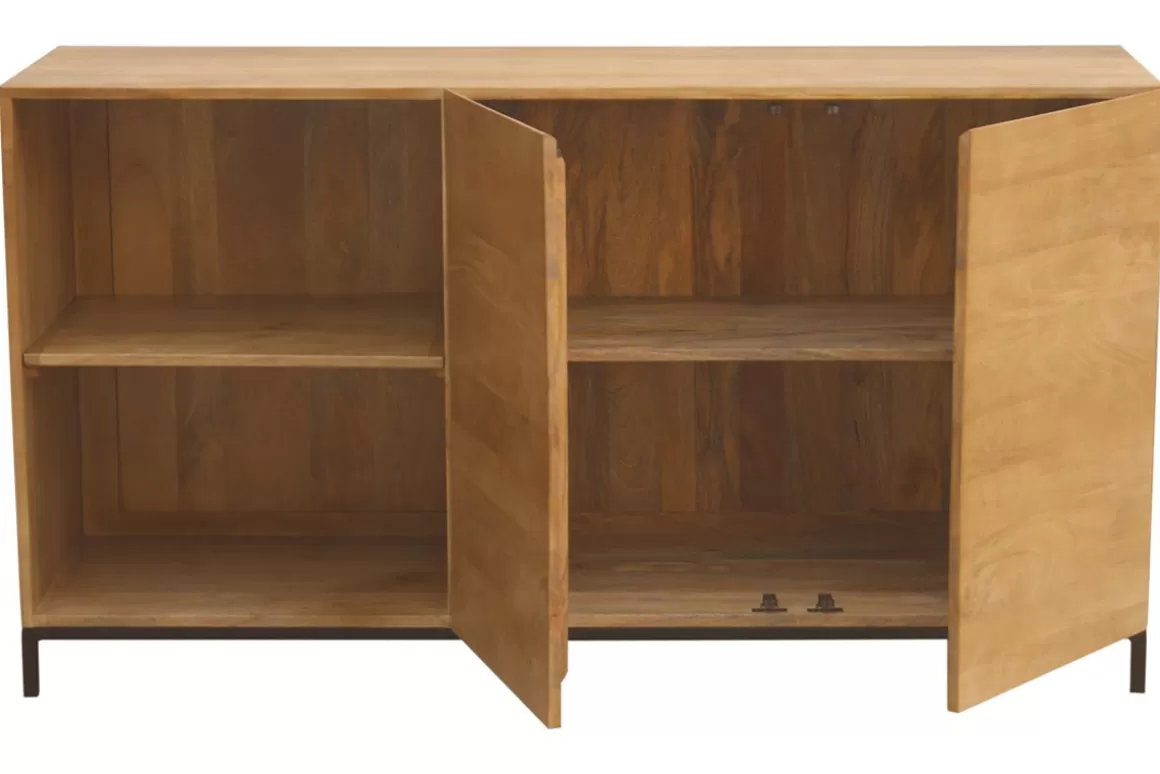 Miliboo Sideboard Industrie-Stil Mangoholz und Metall YPSTER