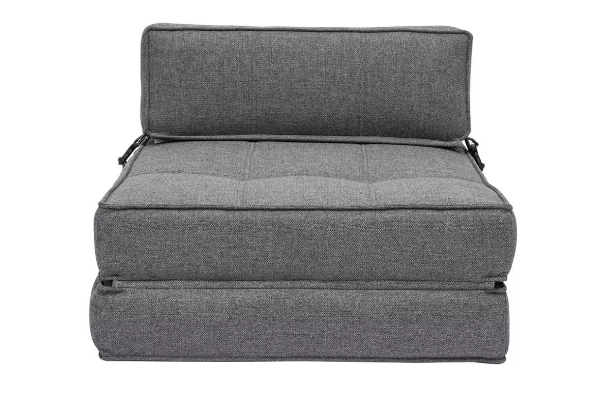 Miliboo 1-Sitzer-Schlafsessel in grauem Stoff KATY