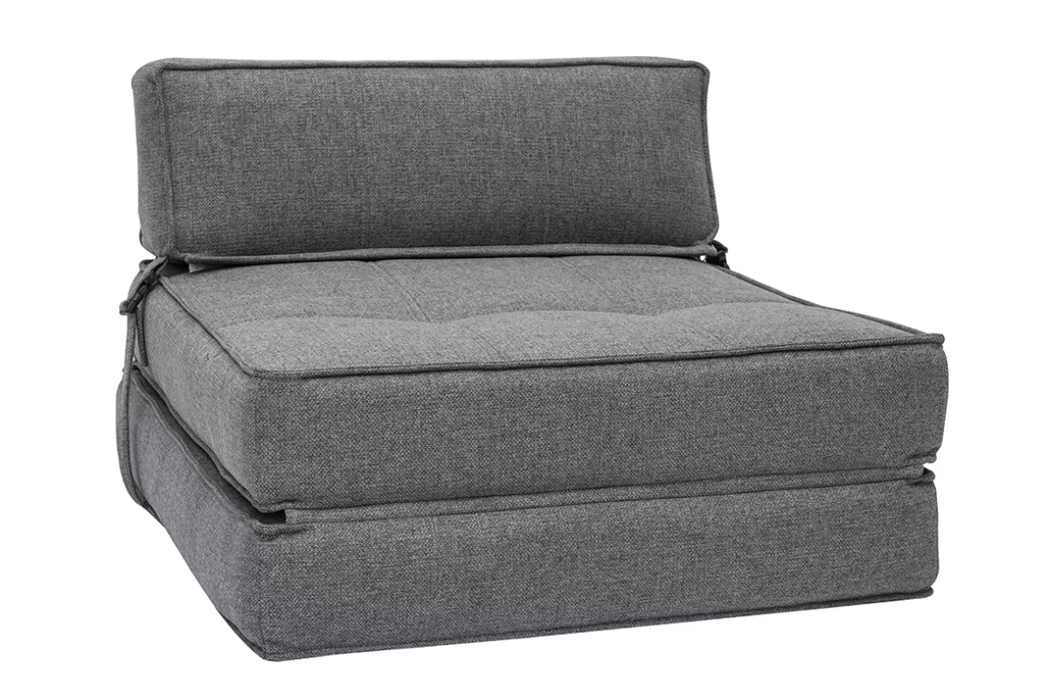 Miliboo 1-Sitzer-Schlafsessel in grauem Stoff KATY
