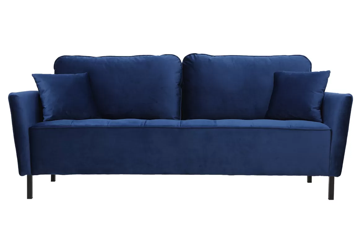 Miliboo 3-Sitzer-Sofa aus blauem Samt BEKA