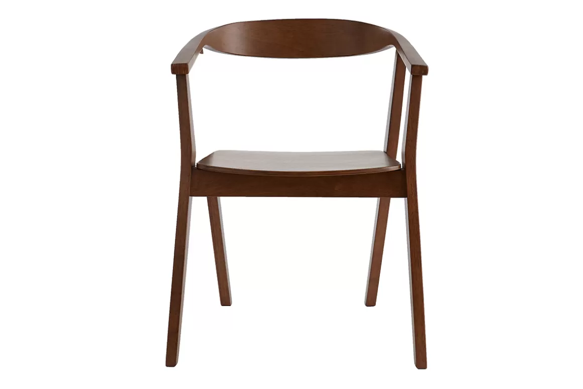 Miliboo Skandinavische Stühle aus dunklem Holz (2er-Set) BAHIA
