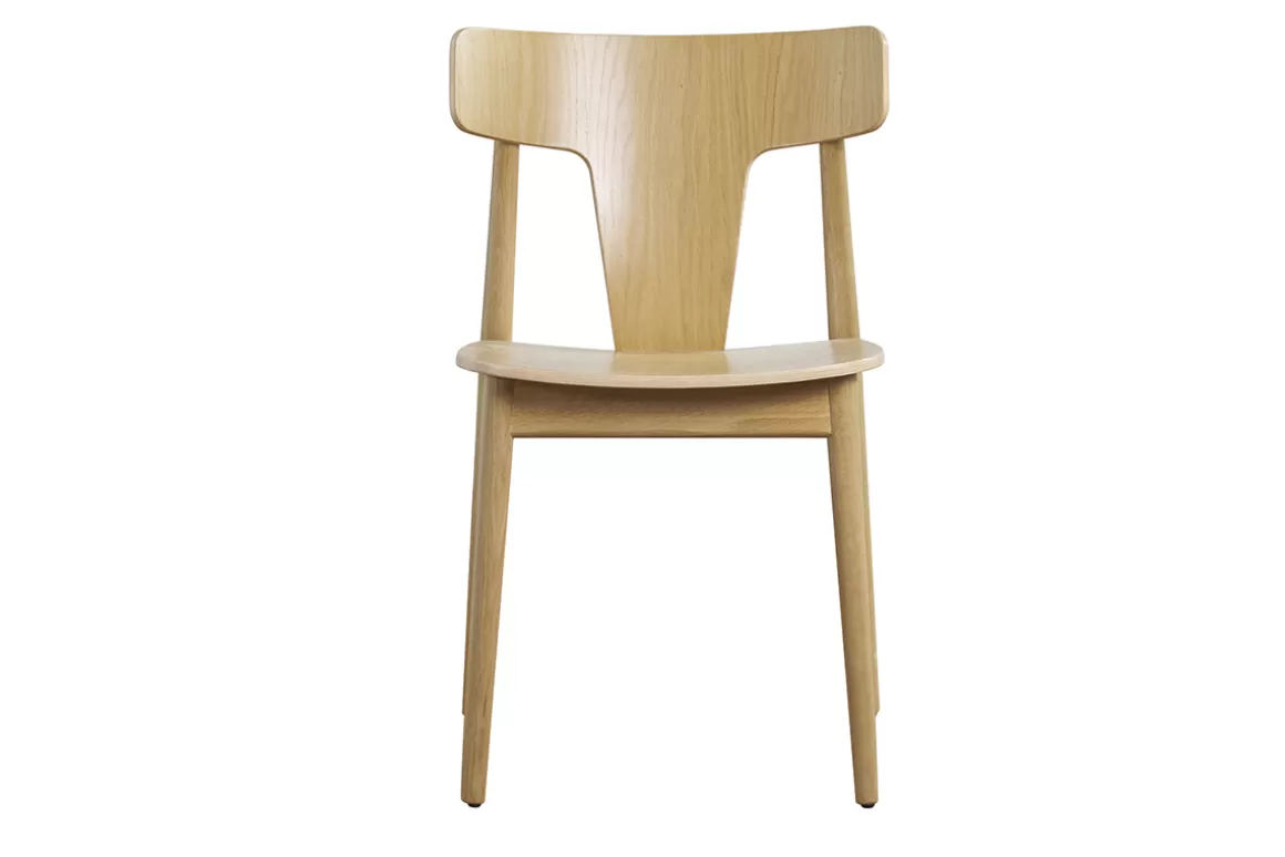 Miliboo Skandinavische Stühle aus hellem Holz und massiver Eiche (2er-Set) LOUISA