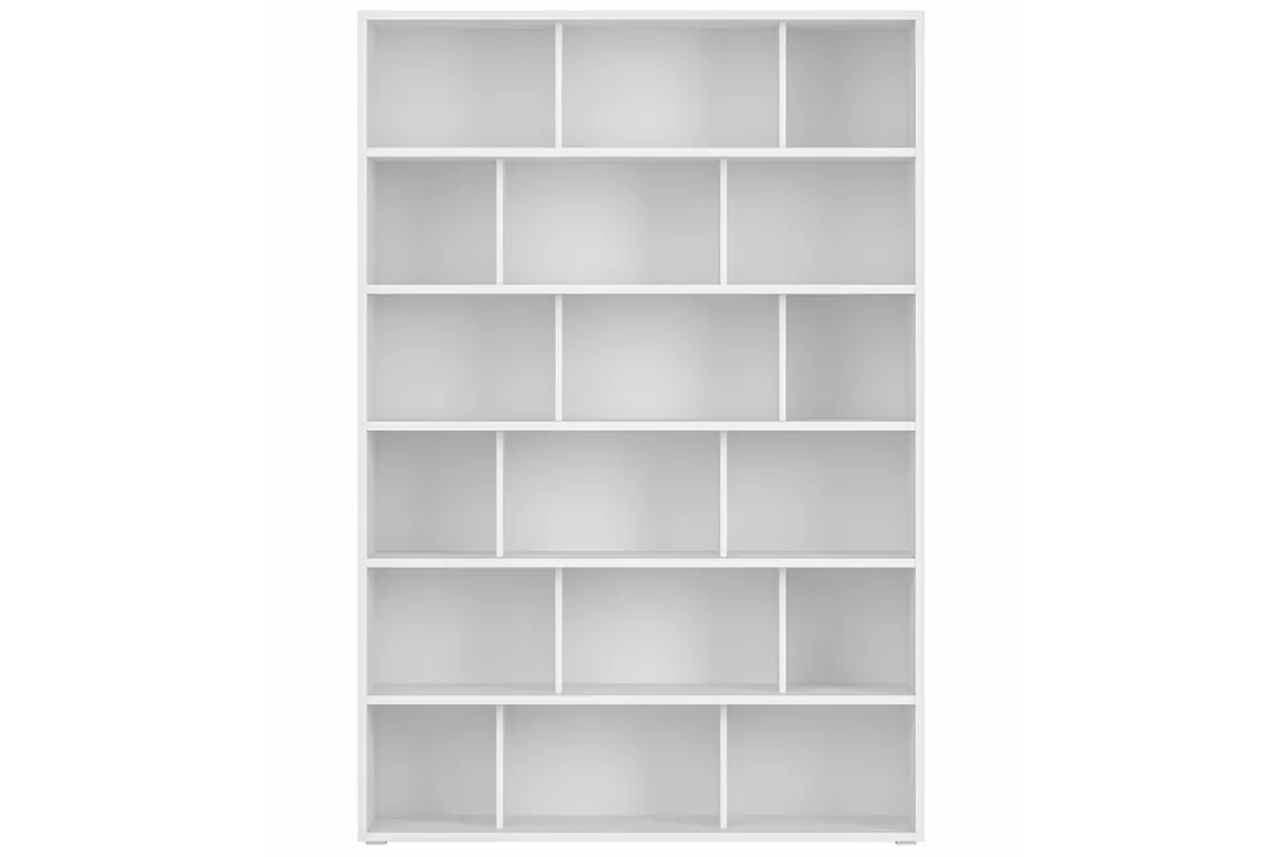 Miliboo Skandinavisches Bücherregal aus weißem Holz B140 cm EPURE