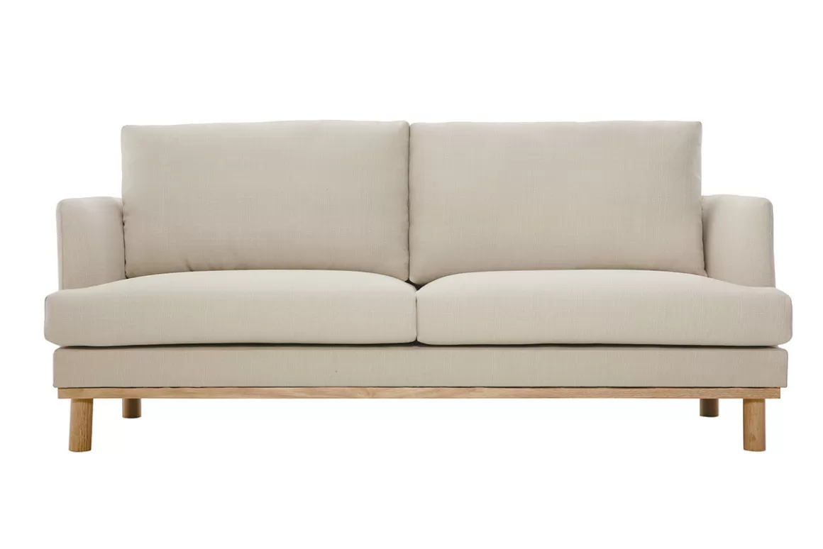 Miliboo Skandinavisches 3-Sitzer-Sofa beige HOBART