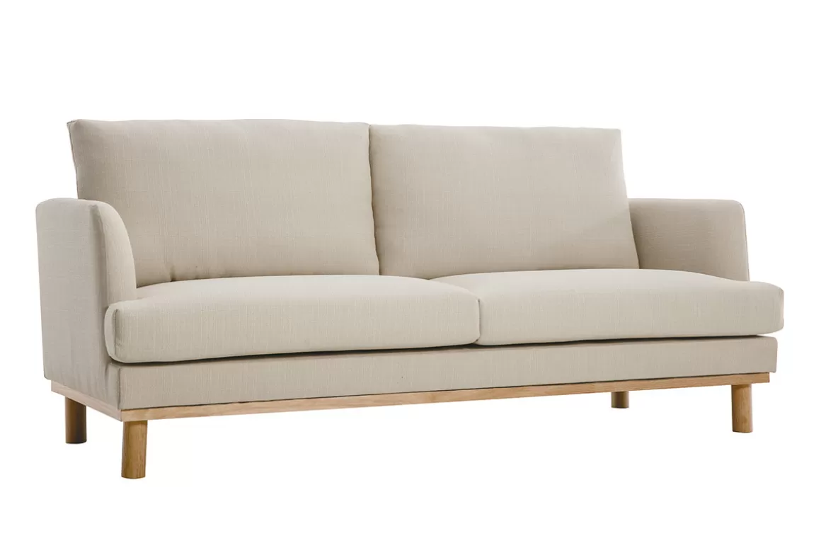 Miliboo Skandinavisches 3-Sitzer-Sofa beige HOBART