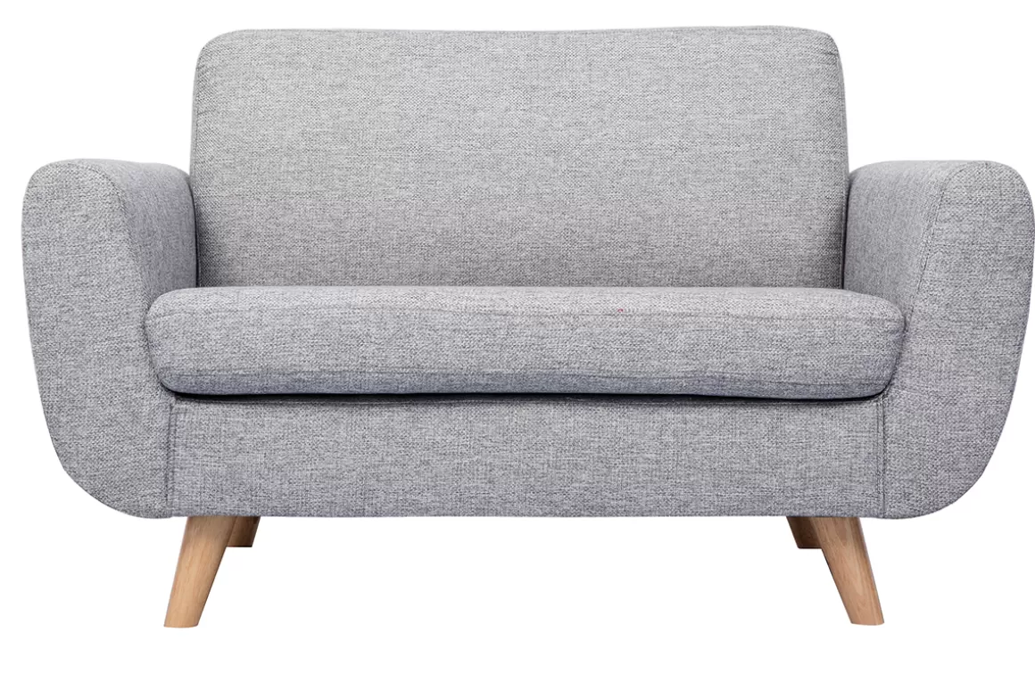 Miliboo Skandinavisches 2-Sitzer-Sofa grau PURE