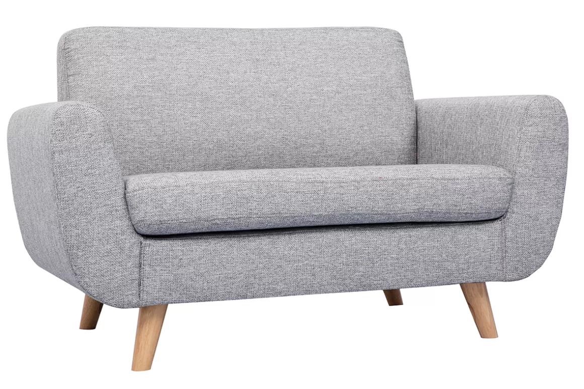 Miliboo Skandinavisches 2-Sitzer-Sofa grau PURE