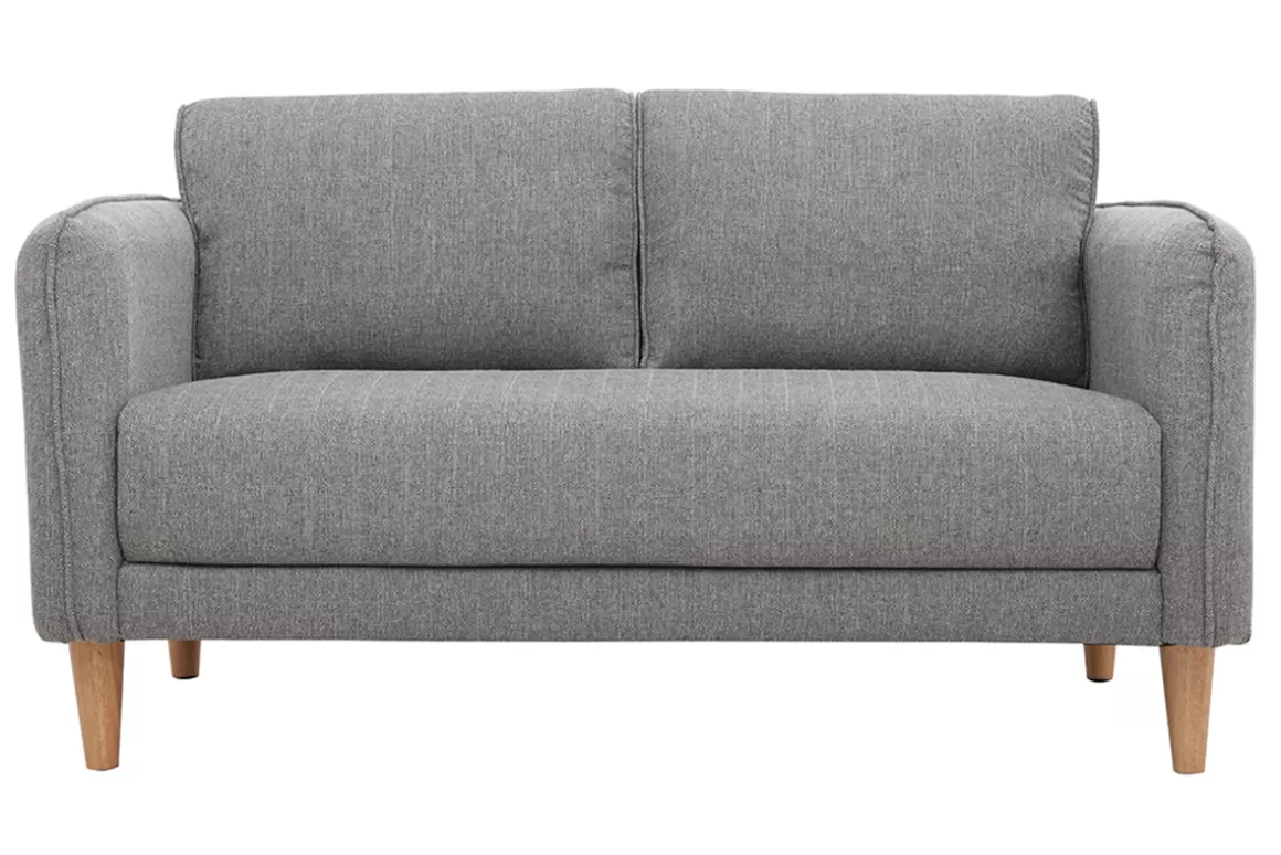 Miliboo Skandinavisches Sofa 2-Sitzer Hellgrau KURT