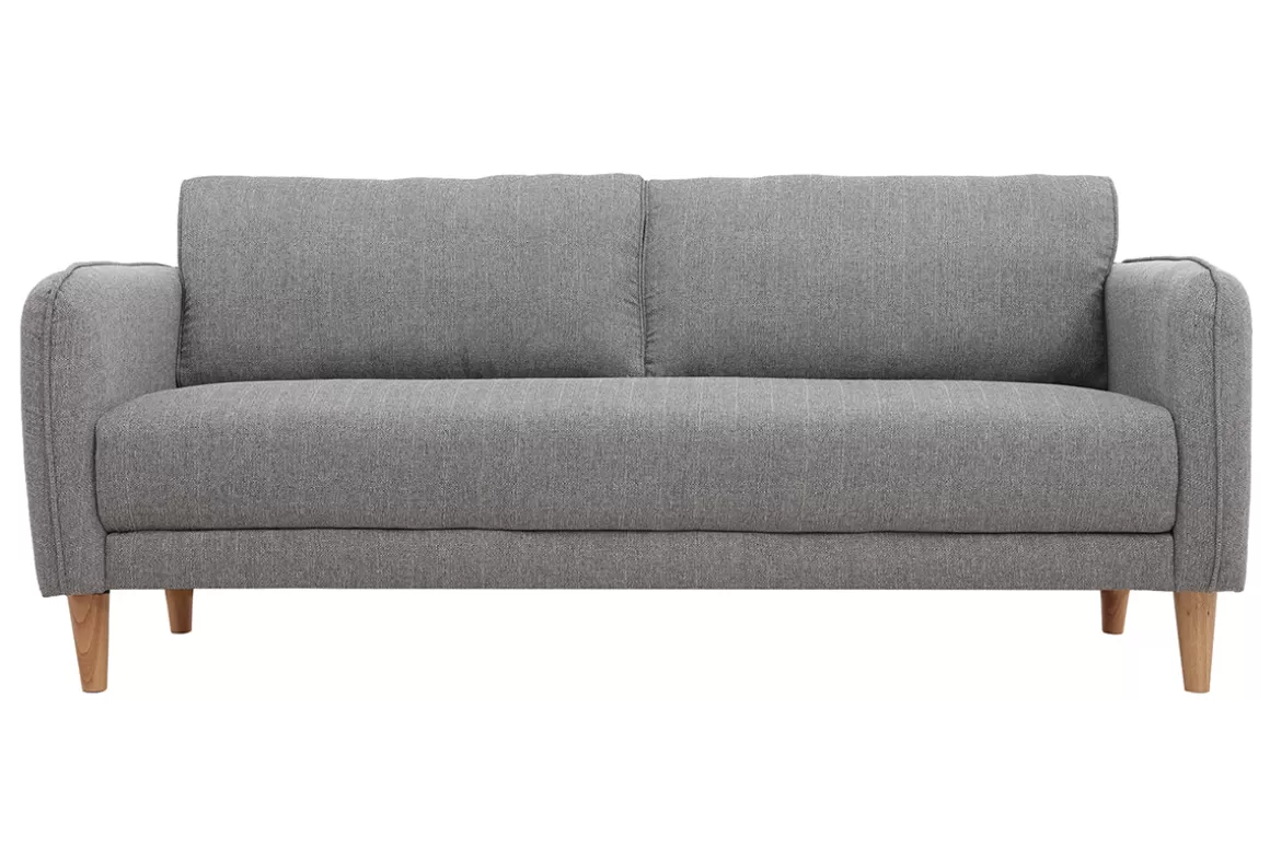 Miliboo Skandinavisches Sofa 3-Sitzer Hellgrau KURT