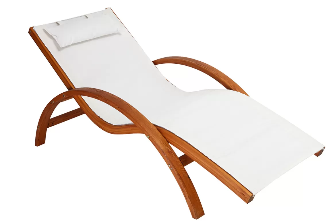Miliboo Sonnenstuhl Cremefarben BIARRITZ