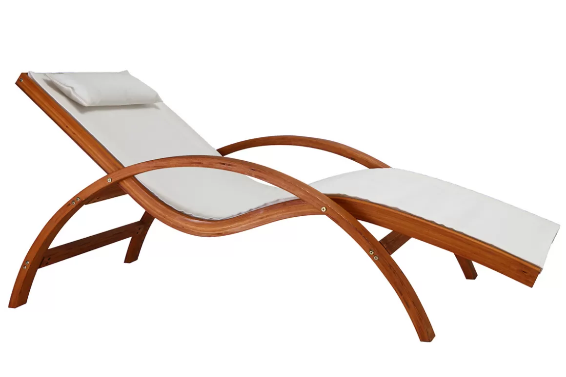 Miliboo Sonnenstuhl Cremefarben BIARRITZ