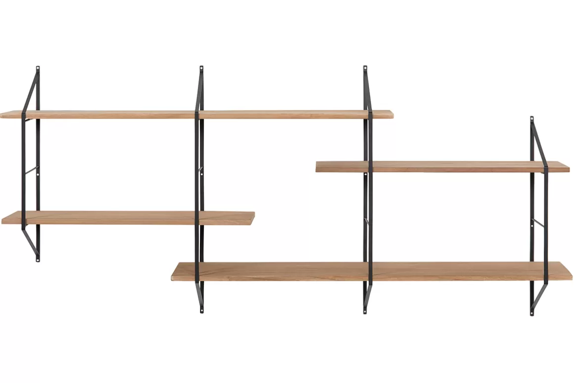 Miliboo Wandregal XL Holz und Metall BRIDGE