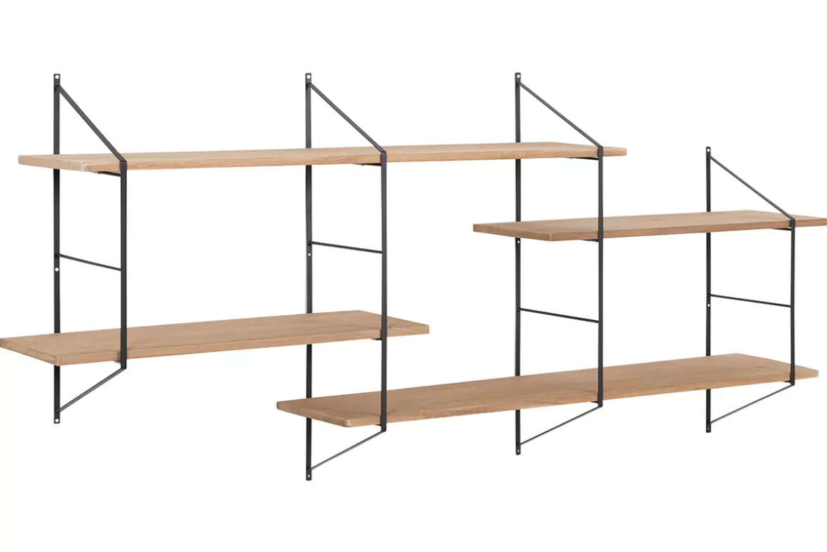 Miliboo Wandregal XL Holz und Metall BRIDGE