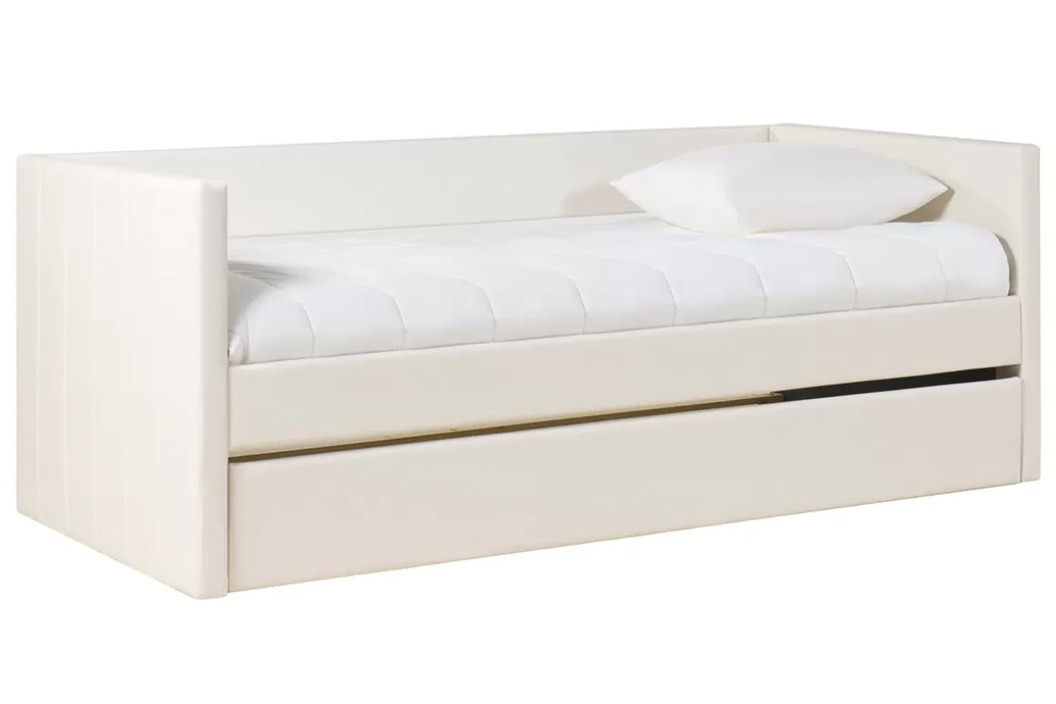 Kinder Miliboo Weißes Ausziehbett 90x190 cm ELIE